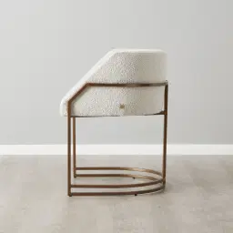 Laura Butter Cream Boucle Dining Chair