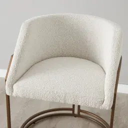 Laura Butter Cream Boucle Dining Chair