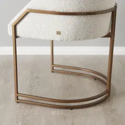 Laura Butter Cream Boucle Dining Chair