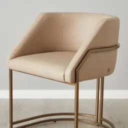 Laura Sand Beige Vegan Leather Dining Chair