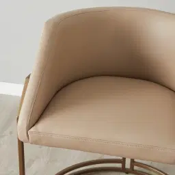 Laura Sand Beige Vegan Leather Dining Chair