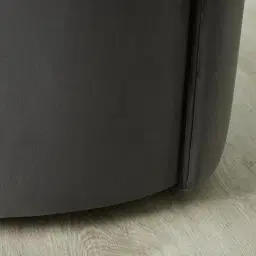 Sutton Charcoal Velvet Swivel Dining Chair