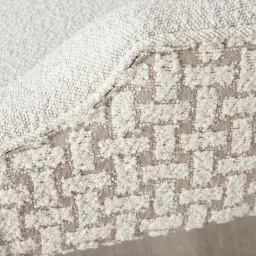 Errol Light Grey and Vanilla Boucle Patterned Dining Chair