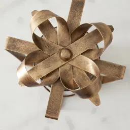 Lavish Antique Gold Metal Decorative - Large