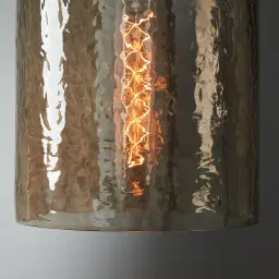 Kristoff Copper Brown Glass Gilded Dark Bronze Atrium Pendant