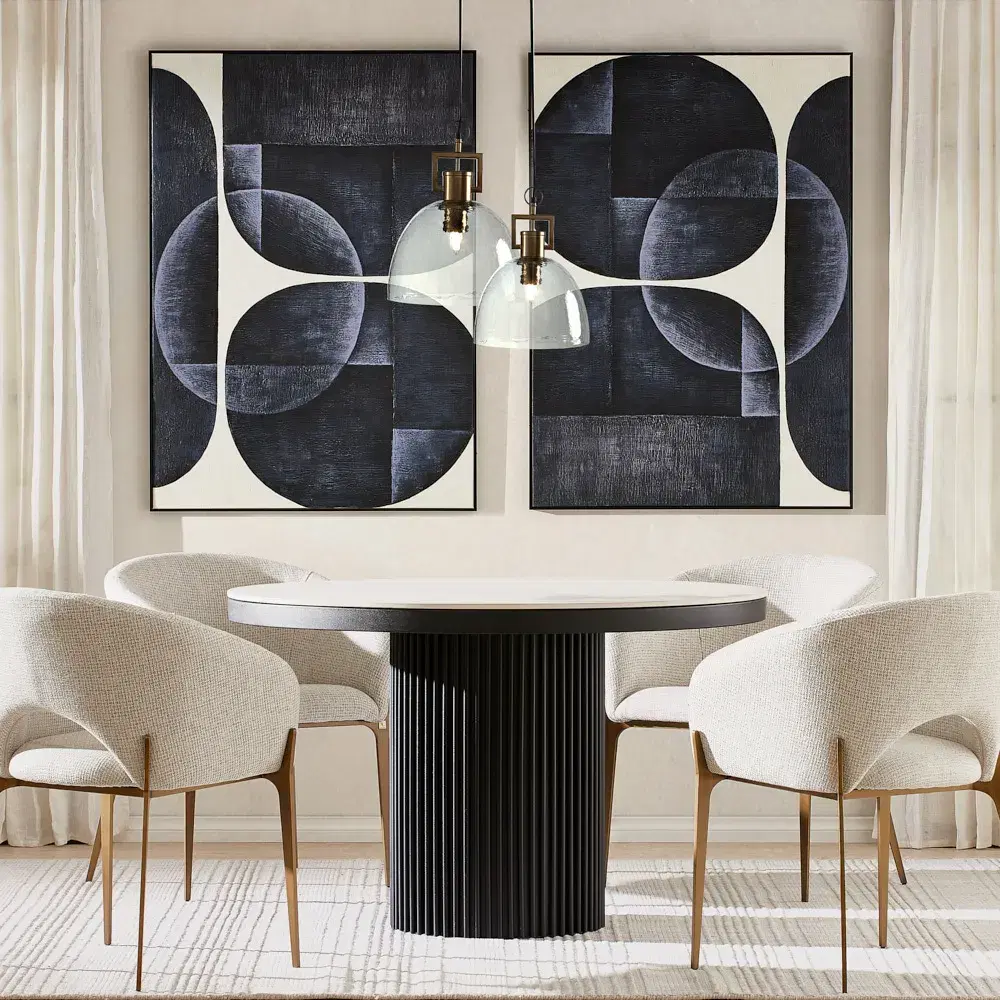 Workaday Clear Glass Satin Brass Link Pendant - Large