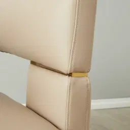 Daniella Sand Beige Vegan Leather Occasional Chair