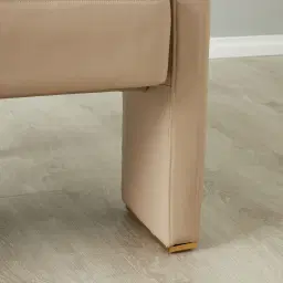 Daniella Sand Beige Vegan Leather Occasional Chair