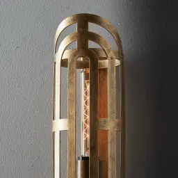 Damon Antique Gold Metal Wall Light