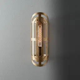 Damon Antique Gold Metal Wall Light