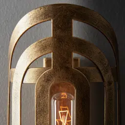 Damon Antique Gold Metal Wall Light