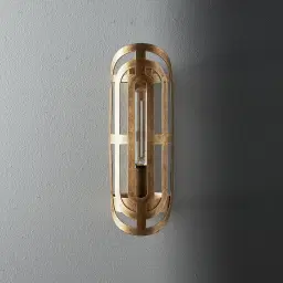 Damon Antique Gold Metal Wall Light