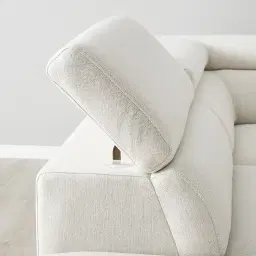 Albany Shadow White Woven Fabric Left Chaise Lounge