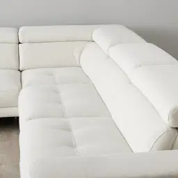 Albany Shadow White Woven Fabric Left Chaise Lounge