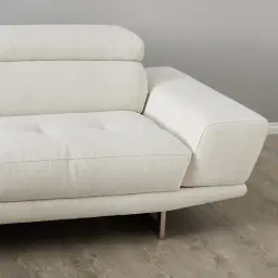 Albany Shadow White Woven Fabric Right Chaise Lounge