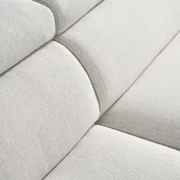 Albany Shadow White Woven Fabric Right Chaise Lounge