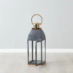 Stefan Black Stainless Steel Lantern - Large