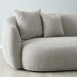 Everett Sea Grey Boucle 3 Seater Sofa