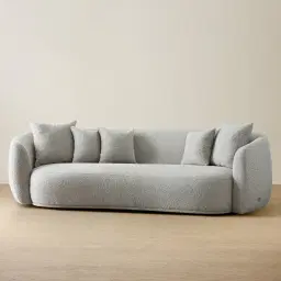 Everett Sea Grey Boucle 3 Seater Sofa