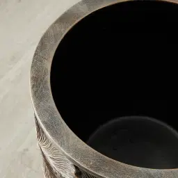 Posy Elongated Antique Gold Vase - Small