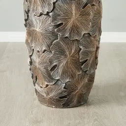 Posy Elongated Antique Gold Vase - Small