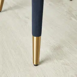 Moulin Midnight Navy Velvet Dining Chair - Brushed Gold Legs