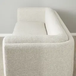 Clementine Dove Grey Woven 3-Seater Fabric Sofa