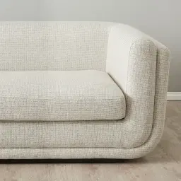 Clementine Dove Grey Woven 3-Seater Fabric Sofa