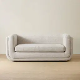 Clementine Dove Grey Woven 2-Seater Fabric Sofa