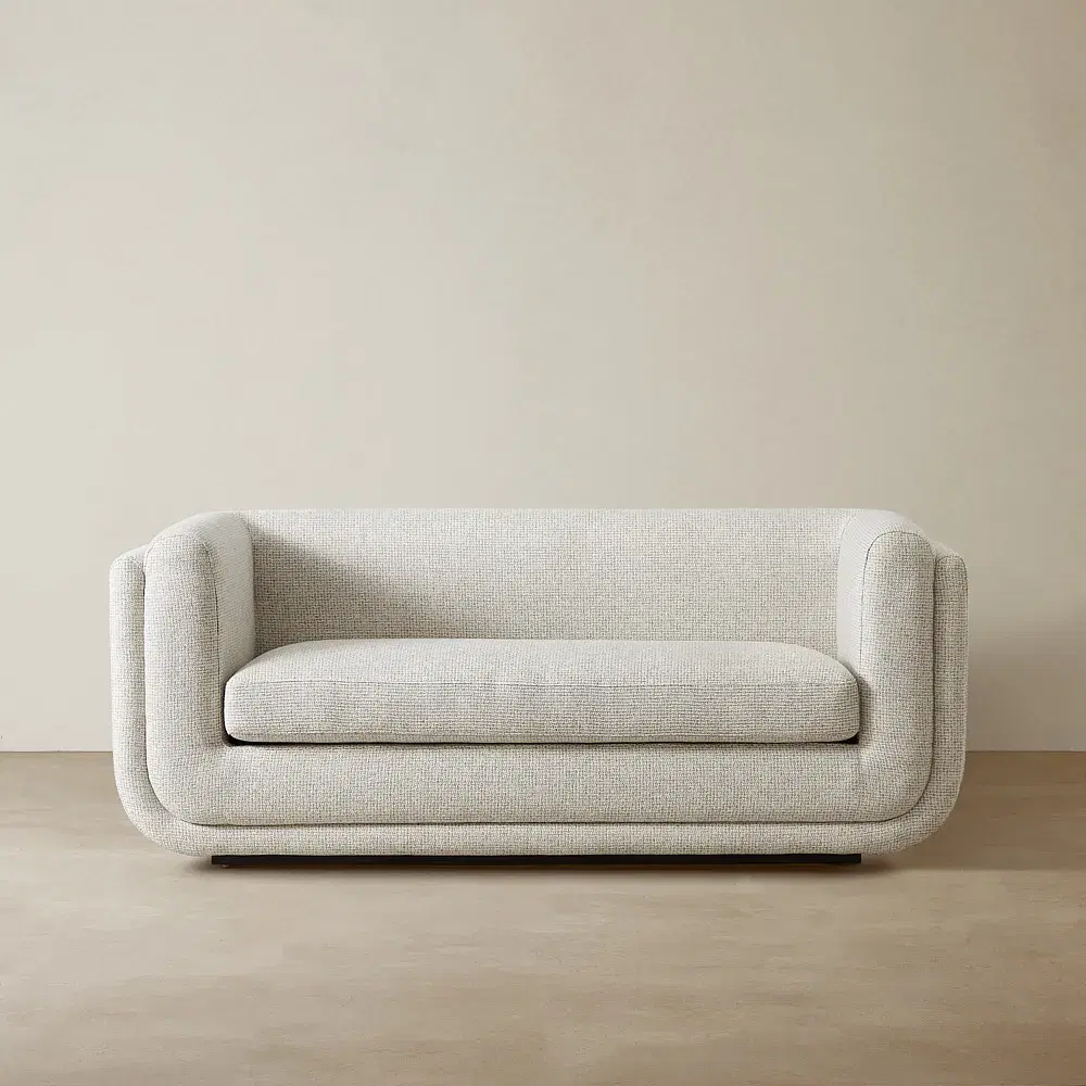 Clementine Dove Grey Woven 2-Seater Fabric Sofa