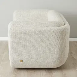 Clementine Dove Grey Woven Fabric Occasional Chair