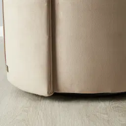 Sutton Beige Velvet Swivel Dining Chair