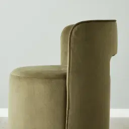 Sutton Olive Green Velvet Swivel Dining Chair