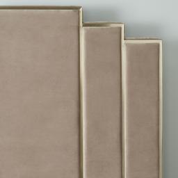 Jacques Beige Velvet Queen Bed - Brushed Champagne Gold Frame