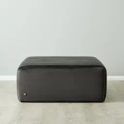 Astoria Charcoal Velvet Square Ottoman
