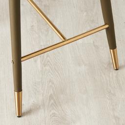 Moulin Sage Green Vegan Leather 66cm Counter Stool - Brushed Gold Legs 	