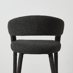 Moulin Black Boucle 66cm Counter Stool - Brushed Gold Legs