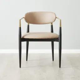 Amy Sand Beige Vegan Leather Dining Chair