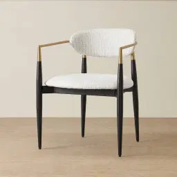 Amy Dove Grey Woven Fabric Dining Chair