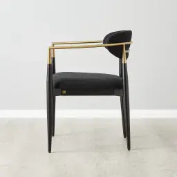 Amy Black Fabric Dining Chair
