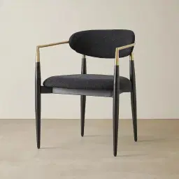 Amy Black Fabric Dining Chair