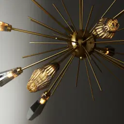 Dragonfly Smoke Grey Glass Chandelier 