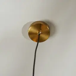 Selene Brushed Gold Metal Chandelier - 28 cm Black Metal Shade