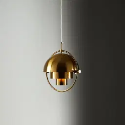 Selene Brushed Gold Metal Chandelier - 28 cm Brushed Gold Metal Shade