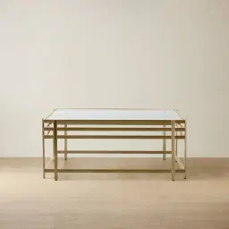 Grazia Brushed Gold Stainless Steel Coffee Table