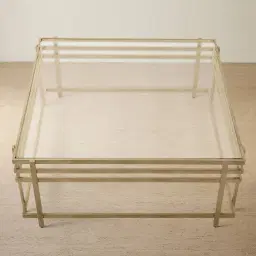 Grazia Brushed Gold Stainless Steel Coffee Table