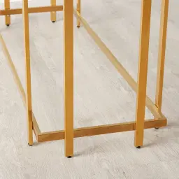 Grazia Brushed Gold Stainless Steel Console Table