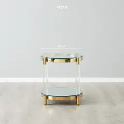 Auryn Gold Stainless Steel Side Table