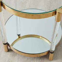 Auryn Gold Stainless Steel Side Table