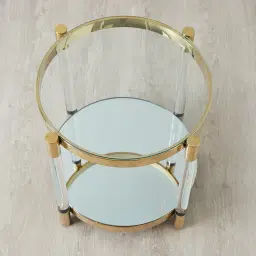 Auryn Gold Stainless Steel Side Table